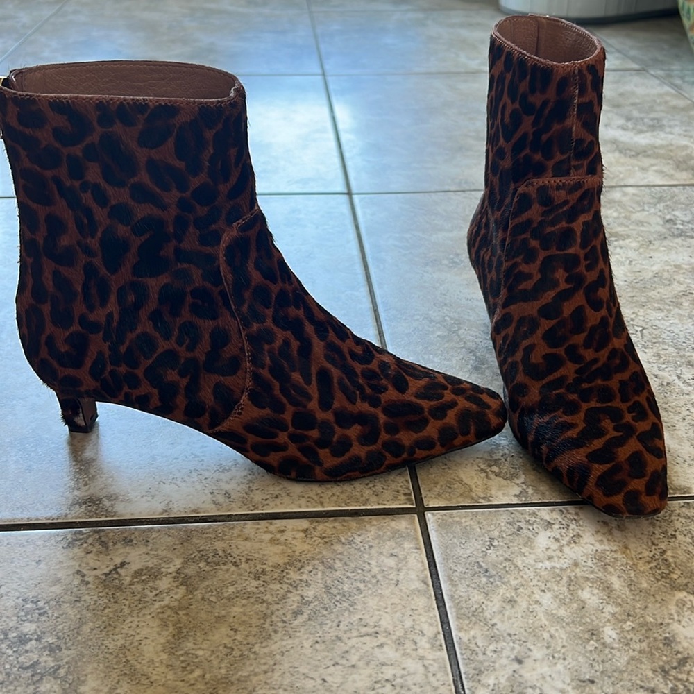 Madewell real leather calf hair boots size 7 worn once.